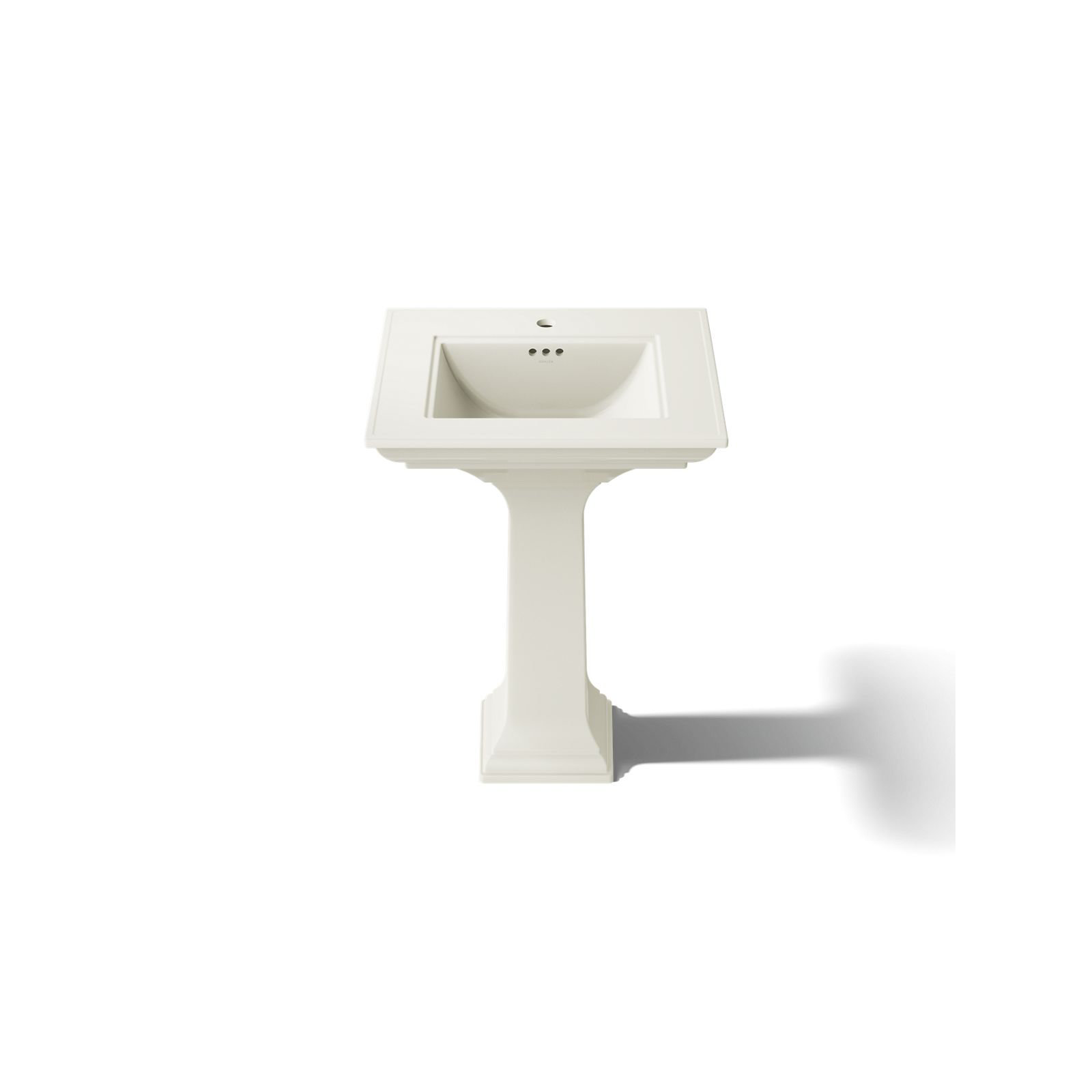 Memoirs Stately Pedestal Bathroom Sink with Faucet Holes, Biscuit, Single, 34.75" H x 20.5" W x 24.5" L