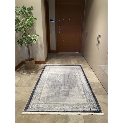 Tapis en coton avec envers antidérapant Lanney