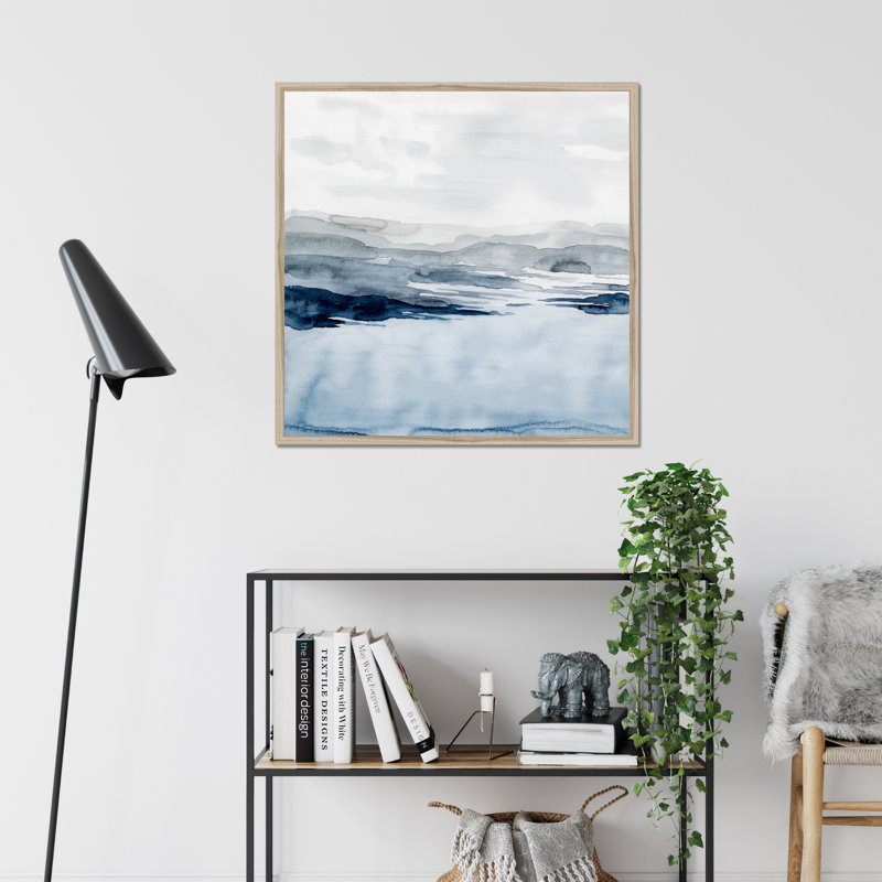 Faded Horizon I by Grace Popp - Painting, Natural Wood Framed Paper Print, 80cm H x 80cm W