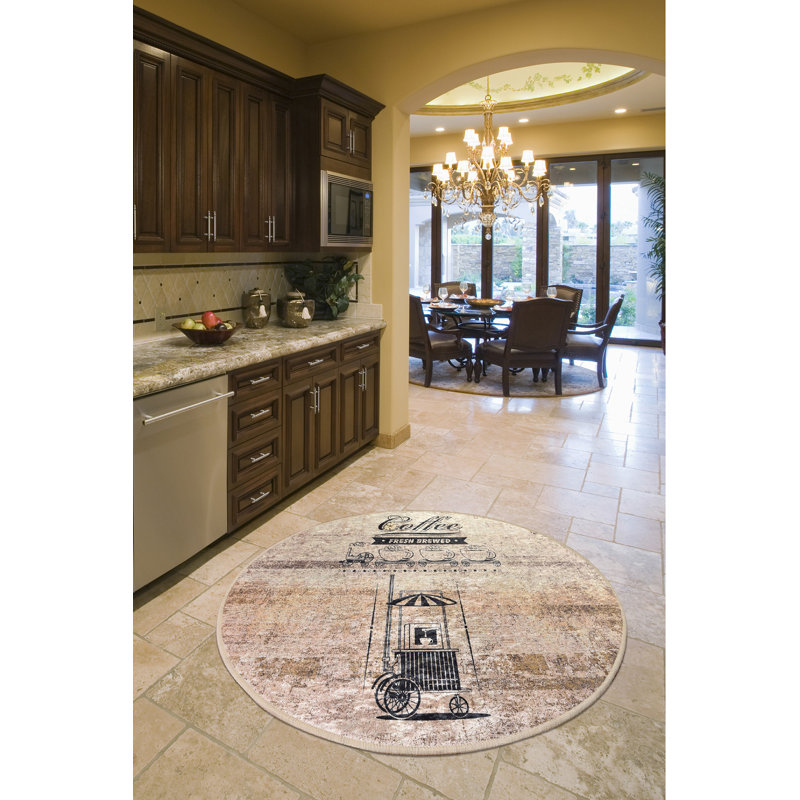 Antibacterial 100% Polyester Area Rug, 39.4 inches Diameter | 10 mm Pile Height, 700 g/m² | Non-Slip Underside, Machine Washable at 86°F | Perfect for Living Room, Bedroom & Kids' Play Area, Easy Care