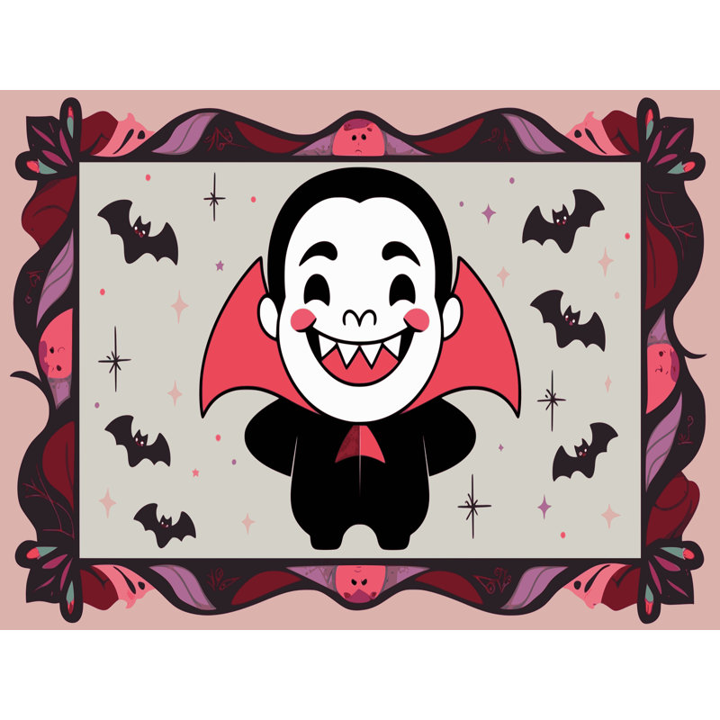 Tapis de vacances d'Halloween The Holiday Aisle®, Rectangulaire 3 pi x 5 pi