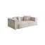 Luxueux canapé 3 places, velours blanc, 87,4 x 35,0 x 43,3 pouces | Cadre 100% charme, hauteur de siège 16,1 pouces, profondeur de siège 33,9 pouces | Design élégant avec pieds en plastique, parfait pour le salon et les décors modernes