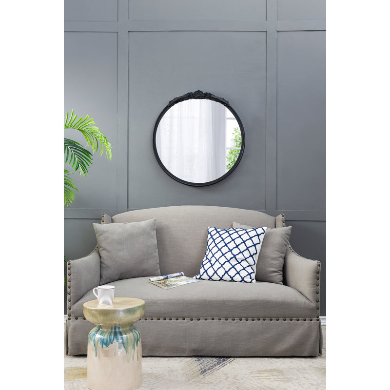 Miroir rond manufacturé, Black