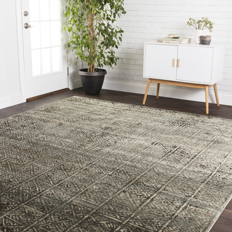 Tapis gris anthracite / argenté Pollitt