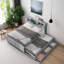 Lit plateforme double avec tête de lit, gigogne simple et 3 tiroirs-1407871856-1407871862