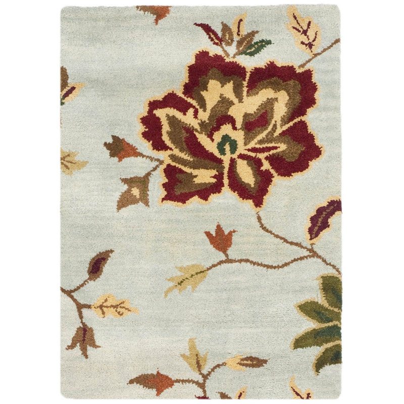 Arber Hand Tufted Wool Floral / Flower Rug, Rectangle 2' x 3'