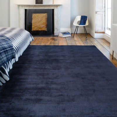 Devaney Solid Colour Hand Woven Area Rug