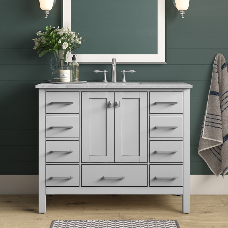 Minnich 42" Single Bathroom Vanity Set, Gray
