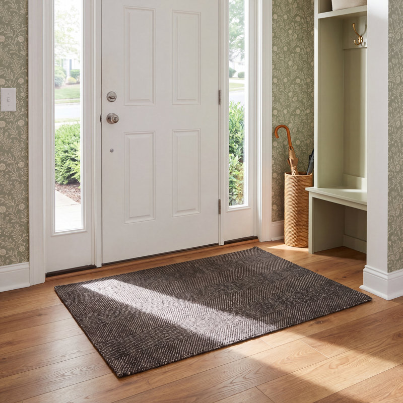 Teton Albie Angelica's Garden Hand-Knotted Green Rug, Rectangle 2' x 3'