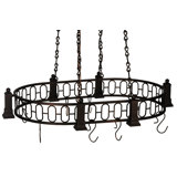 Revival Deco Oblong Handcrafted Hanging Pot Rack