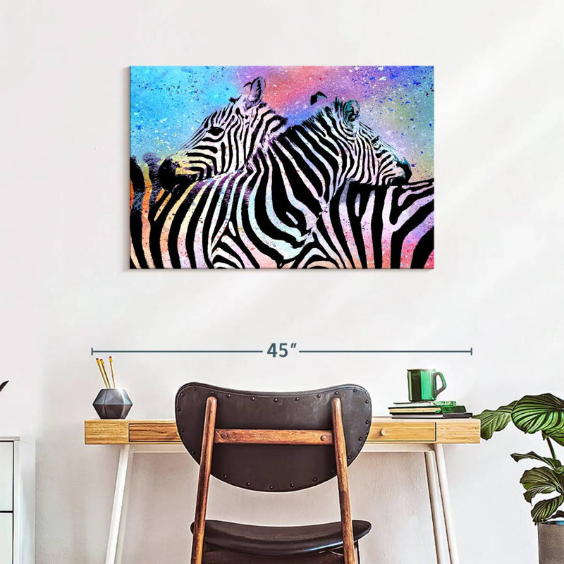 Brampt Pop Style Zebras, 24" H x 36" W