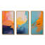 «Blue and Orange Paint Expression 1», art mural abstrait-1877190624-1877190634