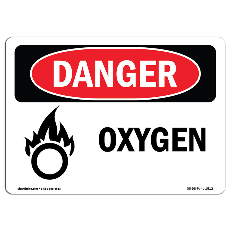 Plaque d'oxygène en aluminium 12 x 18, H 12 po x l 18 po x P 0,1 po