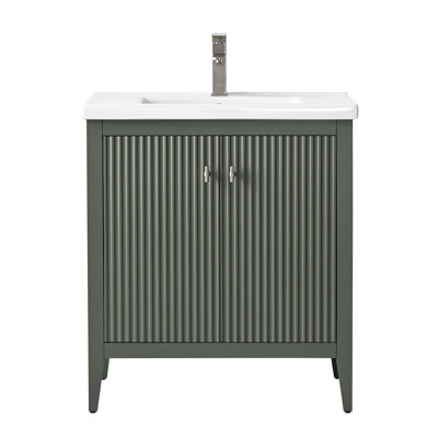 Single Bathroom Vanity with Ceramic Top
