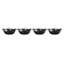 Le Creuset Enemeled Cast Iron Set Of 4 Mini Round Braisers, 1/3 Qt. Each, Matte Black