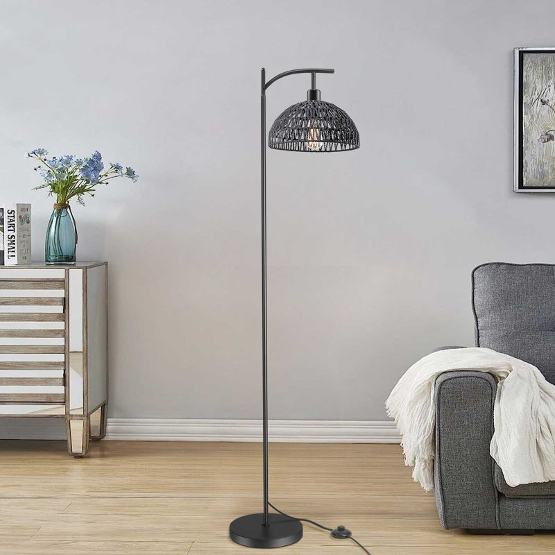 Aliezah 150cm Reading Floor Lamp, Black