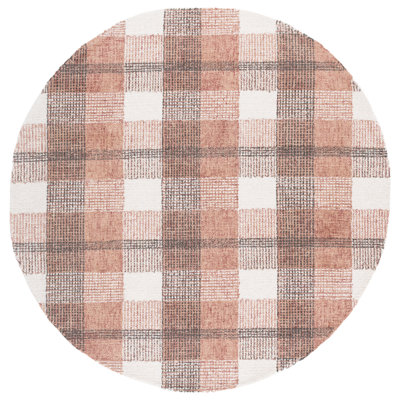 Tapis en laine et coton touffeté à la main Plaid