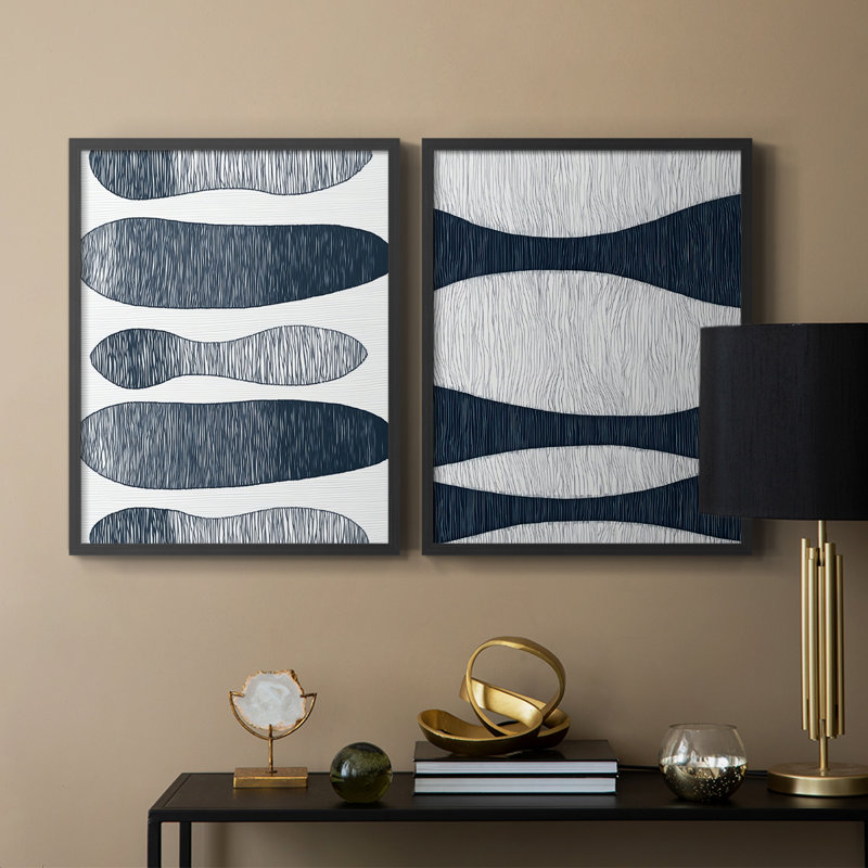 Série ABSTRACT DCCIX - Reproduction encadrée de qualité supérieure - prête à être accrochée - aucun clou requis - aucun clou requis
