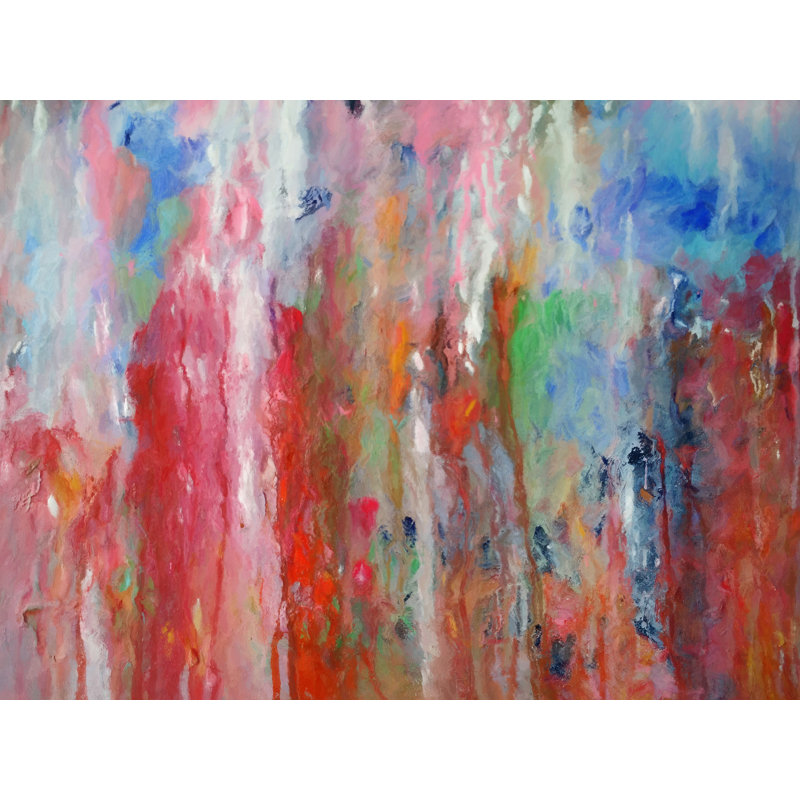 «Abstract Composition 758» par Angel Estevez - peinture encadrée, H 17,25 po x l 21,25 po