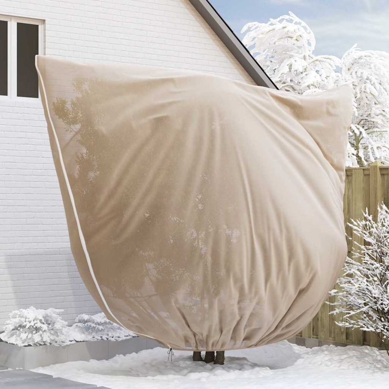 Vidaxl Frost Protection Plant Fleece Covers 3 Pcs Green 3.5 X 2.5 M, Beige, 350cm W x 393cm D