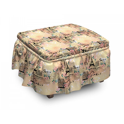 Box Cushion Ottoman Slipcover
