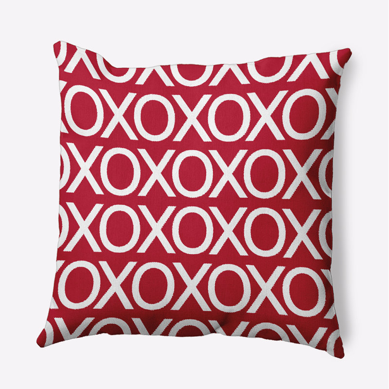 Coussin d'extérieur carré, 18 po x 18 po, Rouge