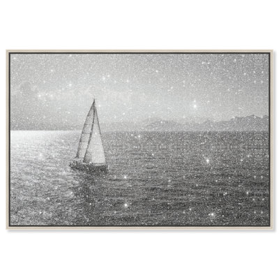 Edge of Silence Canvas Nautical & Beach Print by Oliver Gal, Black Frame, 15 x 10