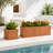 2-Piece Cedar Wood Outdoor Planter Box Set with Drainage, 15-Inch Square and 60-Inch Rectangular, Brown