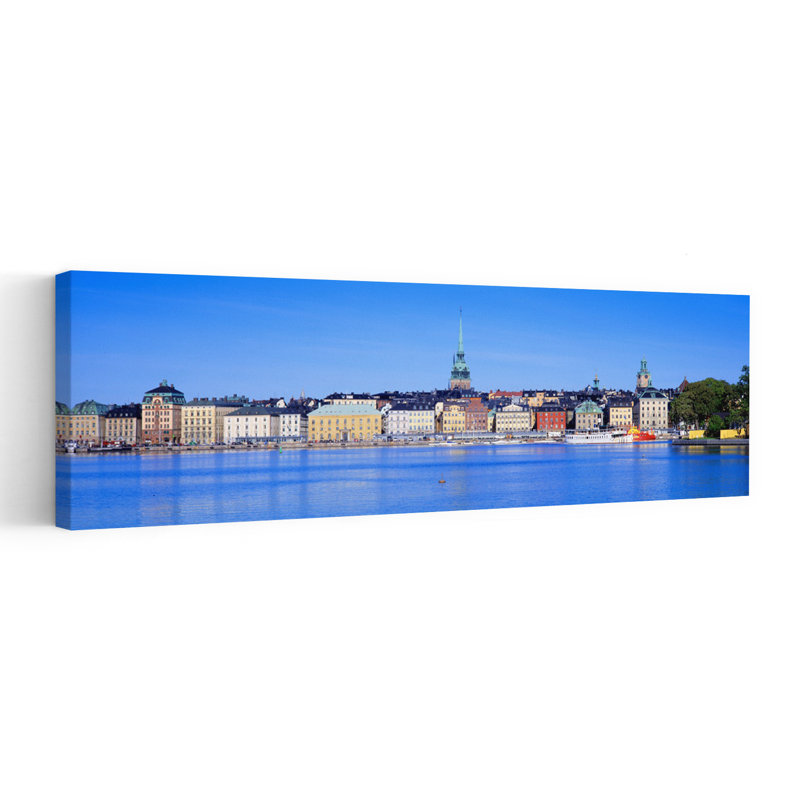 Stockholm Sweden 1 Piece Wrapped Canvas Panoramic Wall Art, 30.48 cm H x 91.44 cm W
