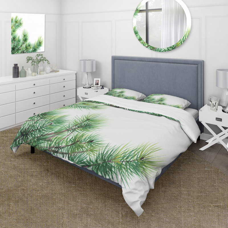 Ensemble de housse de couette en pin - Branches de pin - polyester microfibre