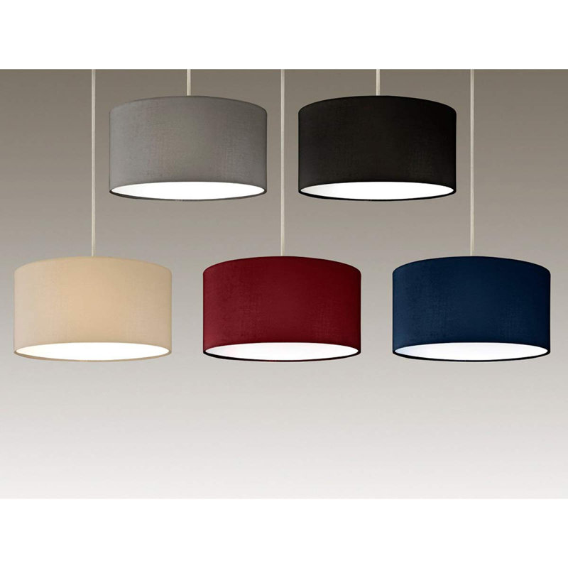 18.5 cm H Drum Cotton Pendant Shade ( Clip On ), Navy Blue