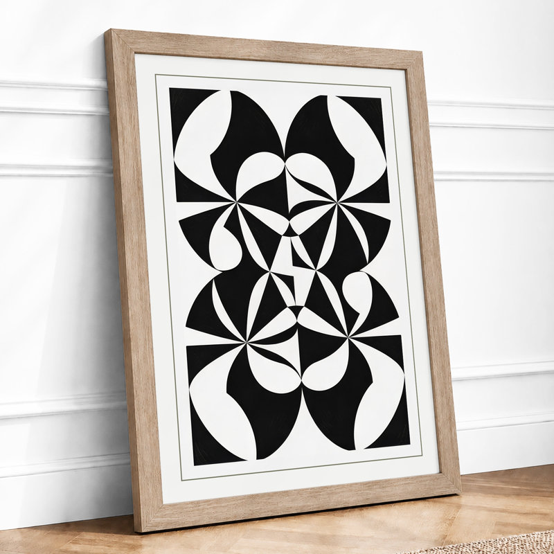 Pinwheel Symmetry Geometric - Print, A2 - 59.4 x 42.0 cm, Oak