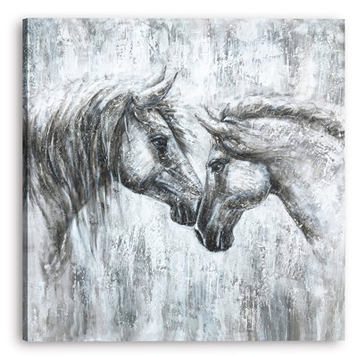Deux chevaux - peinture sur toile tendue