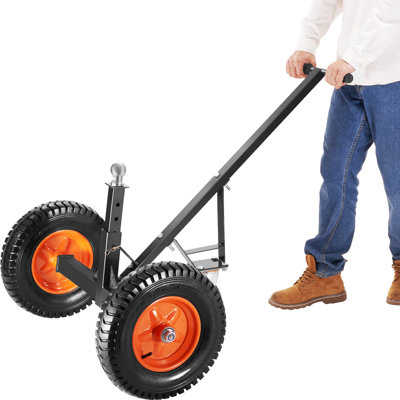 Trailer Dolly, 1000lbs Capacity, Adjustable 19''-26'' Height, Carbon Steel, 2'' Hitch Ball, 16'' Air-Filled Tires, Universal Wheel, Ideal for RV & Trailer Transport