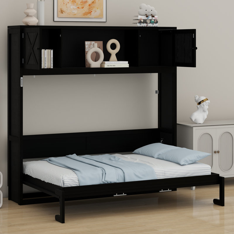 Lit escamotable avec armoires de rangement