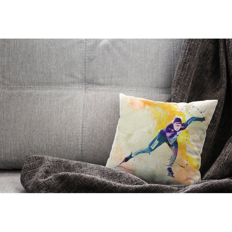 Eisschnelllauf Square Cushion