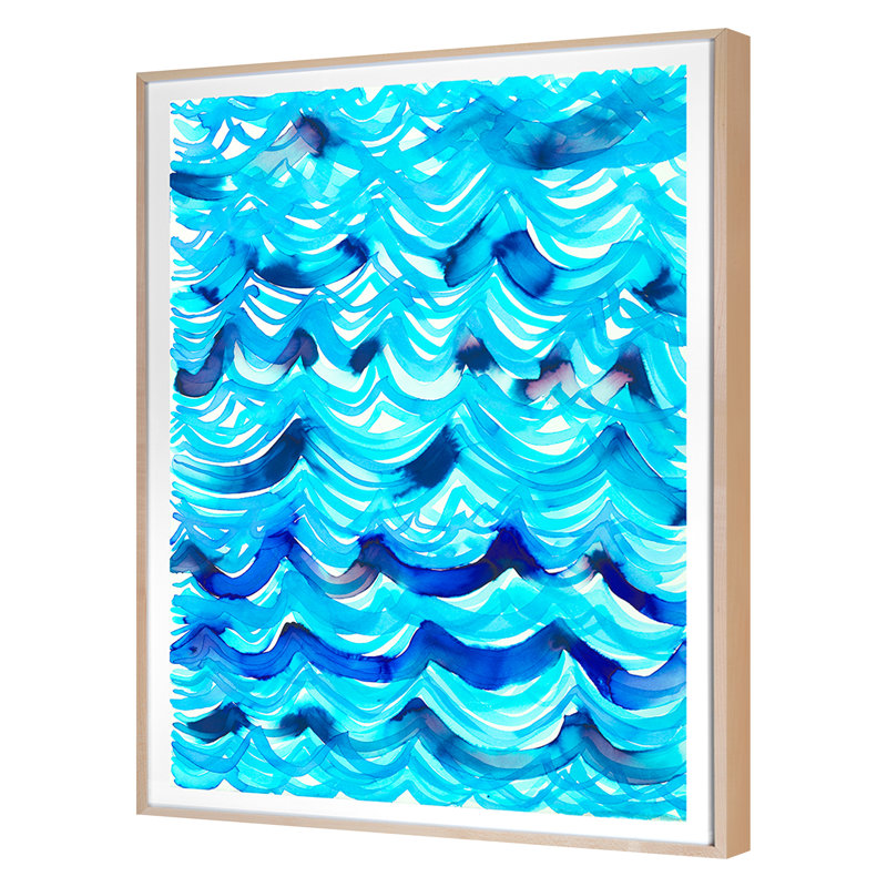 Printemps 2019, rivières larges encadrées sur papier par Hable Construction Print, H 37 po x l 31 po