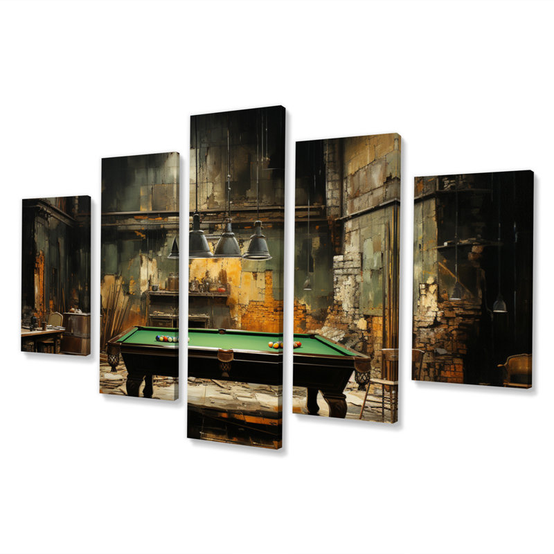 " Billard Industrial Game I " 5 - Pieces
