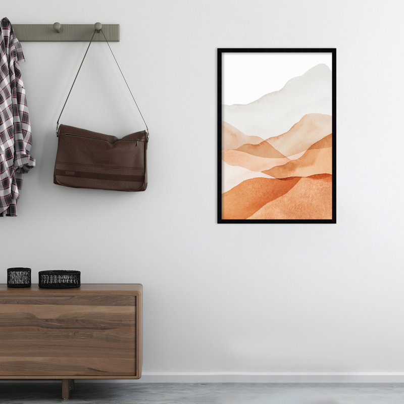 Mountain Range III by Amy Lighthall, 34.25" H x 23.25" W x 0.88" D, Black