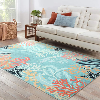 Tapis lavable moderne antidérapant de style moderne Oceanl