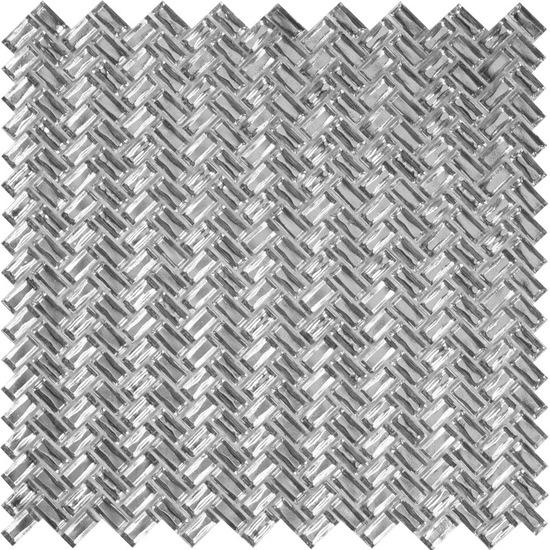 Carreau de mosaïque 12 po x 12 po, Argent