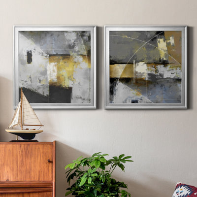 Uptown Tempo I - ensemble de 2 peintures sur toile encadrées