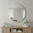 36" Round Wood Beaded Mirror