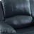 Blue Leather Gel Glider Recliner