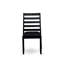 L'ensemble de salle à manger 5 pièces comprend une table de cuisine ronde avec plateau de table noir brossé et 4 chaises empilables en tissu de polyester, noir brossé-1737700665