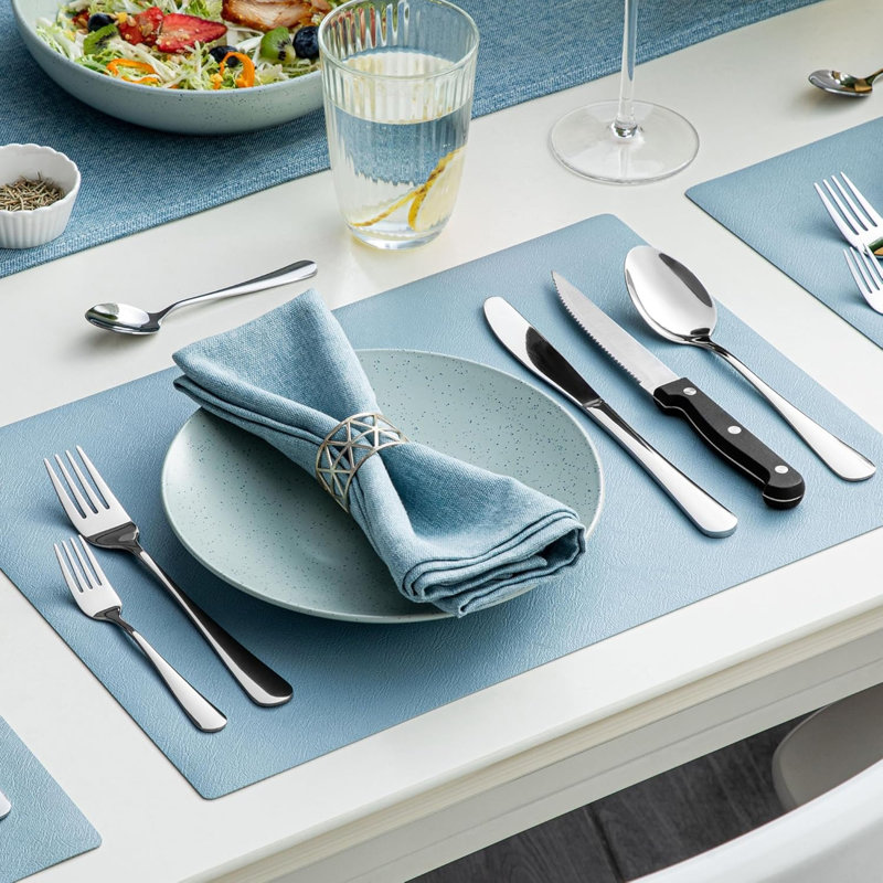 48 Pcs Silverware Set with Steak Knives Service for 8,Stainless Steel Flatware Set,Mirror Polished Cutlery Utensil Set,Home Kitchen Eating Tableware Set,Include Fork Knife Spoon,Dishwasher Safe