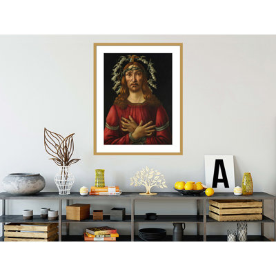 «Man of Sorrows» par Sandro Botticelli - Reproduction giclée encadrée
