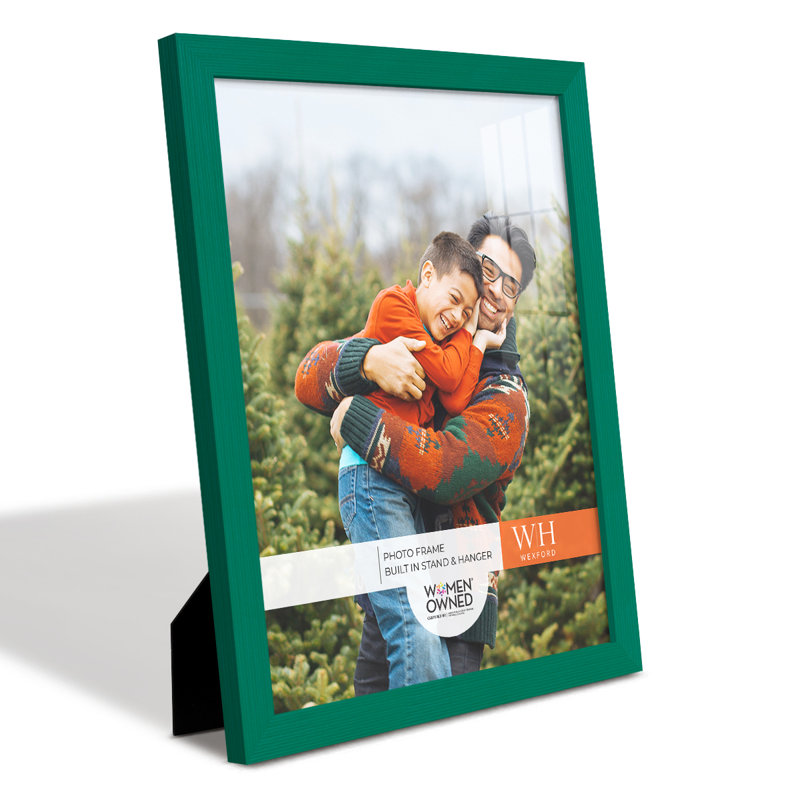 Emerald Green Wood Tabletop Picture Frame with UV Glass
