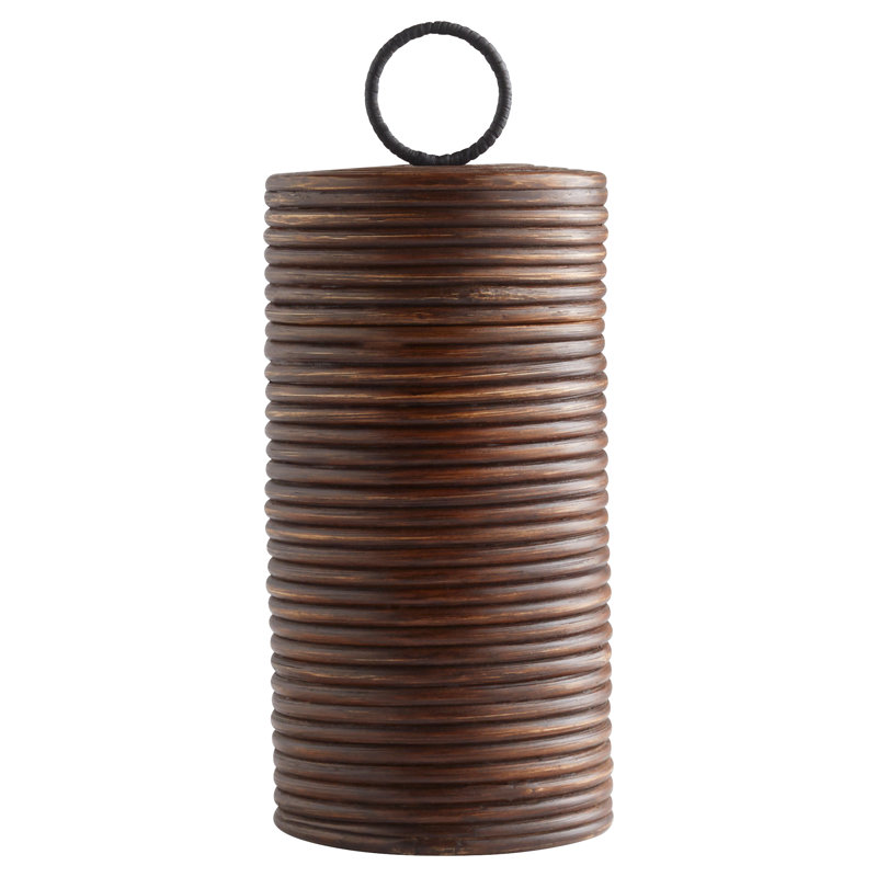 Papeete Wicker Jar, 16" H x 7" W x 7" D