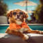 By the Pool IV - Unframed-489577317